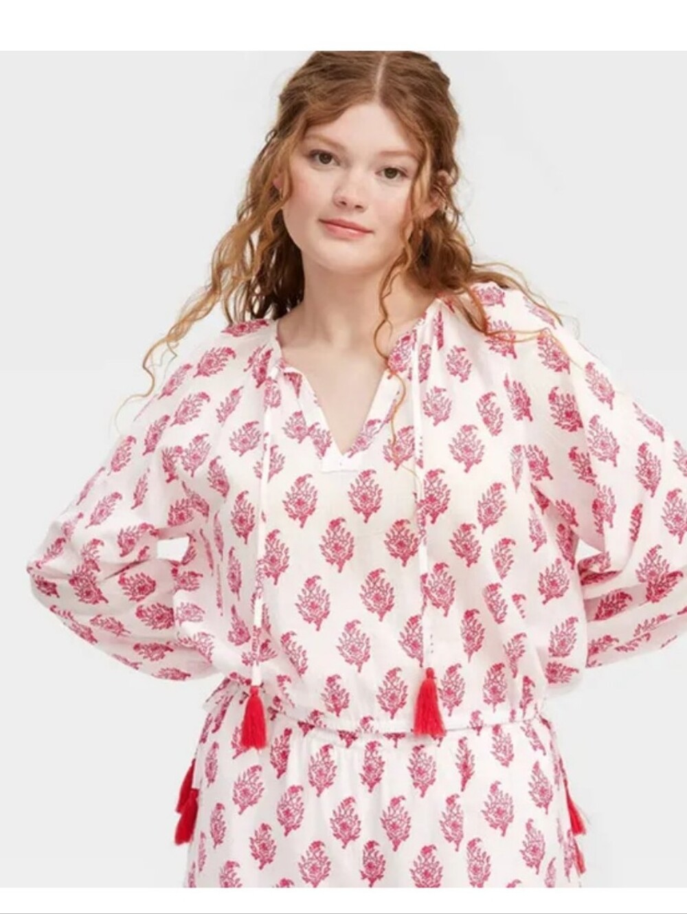 Roller Rabbit x Target Women's Bouquet Long Sleeve Blouse Shirt Size XXS